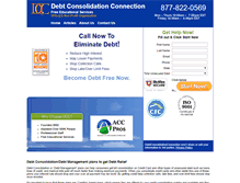 Tablet Screenshot of debtconsolidationconnection.com